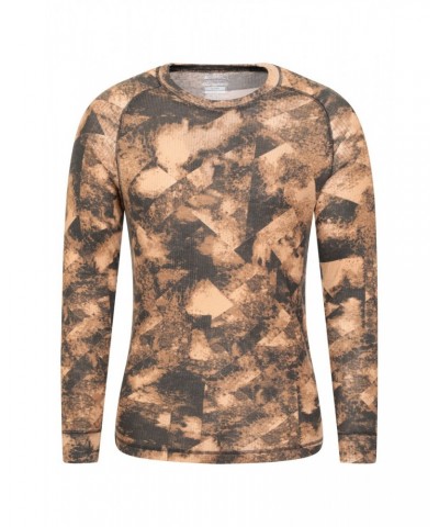 Talus Mens Printed Thermal Top Tan $13.33 Thermals