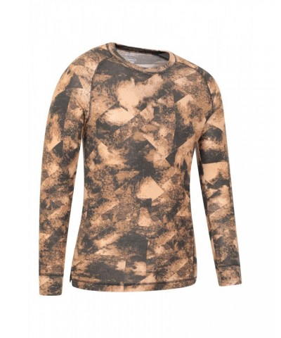 Talus Mens Printed Thermal Top Tan $13.33 Thermals