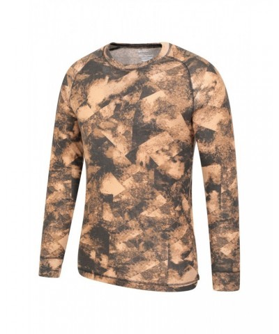 Talus Mens Printed Thermal Top Tan $13.33 Thermals