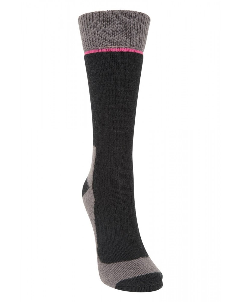 Explorer Womens Merino Thermal Mid-Calf Socks Black $15.59 Accessories