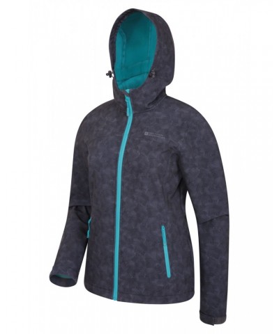 Exodus Womens Printed Water Resistant Softshell Black $41.29 Jackets