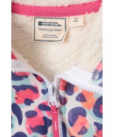 Alpine Kids Printed Fleece Jacket Leopard $15.51 Fleece