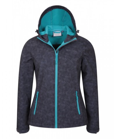 Exodus Womens Printed Water Resistant Softshell Black $41.29 Jackets