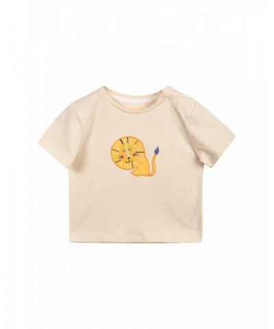 Baby Organic Applique T-shirt Beige $9.17 Babywear