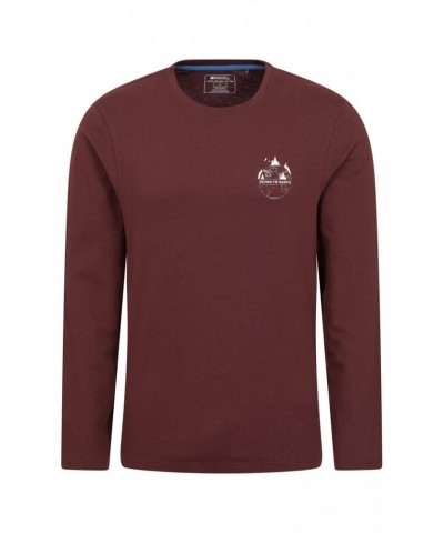 Down To Earth Mens Organic T-Shirt Burgundy $12.50 Tops