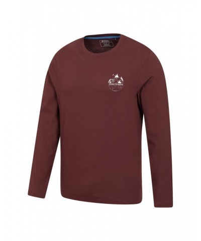 Down To Earth Mens Organic T-Shirt Burgundy $12.50 Tops