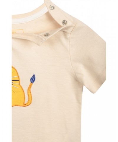 Baby Organic Applique T-shirt Beige $9.17 Babywear