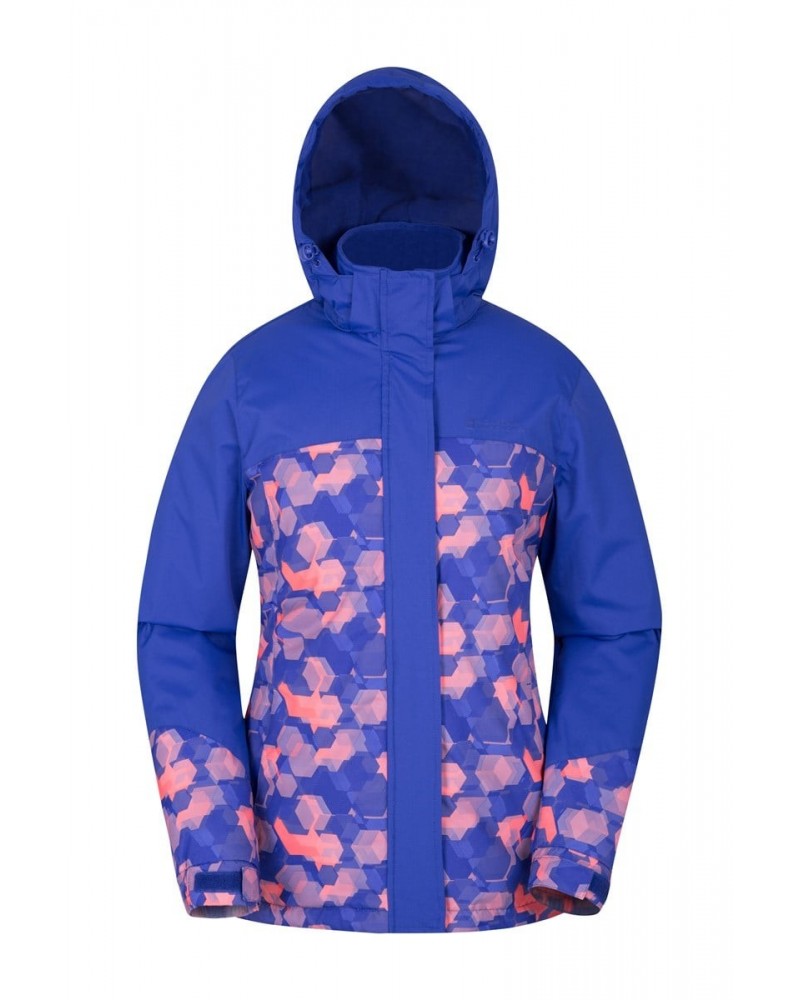 Dawn Womens Printed Ski Jacket Light Purple $27.99 Ski