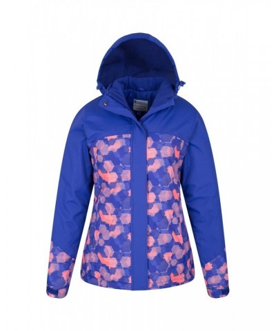 Dawn Womens Printed Ski Jacket Light Purple $27.99 Ski