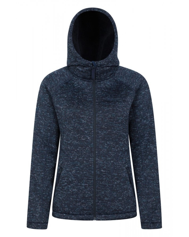 Nevis Womens Fur Lined Hoodie Navy $24.20 Tops