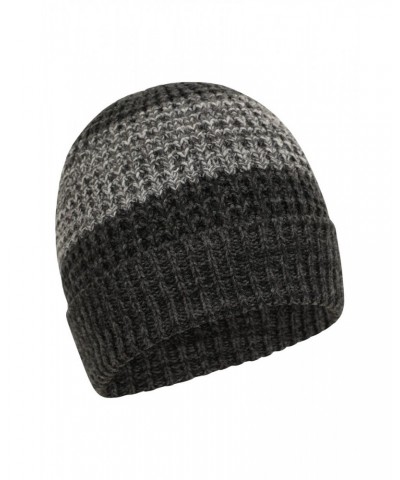 Two-Tone Melange Mens Thermal Beanie Charcoal $14.99 Accessories