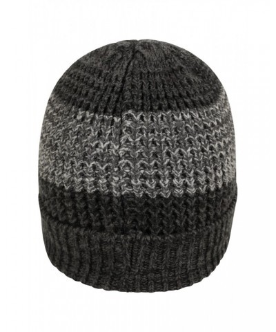 Two-Tone Melange Mens Thermal Beanie Charcoal $14.99 Accessories