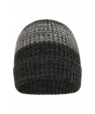 Two-Tone Melange Mens Thermal Beanie Charcoal $14.99 Accessories