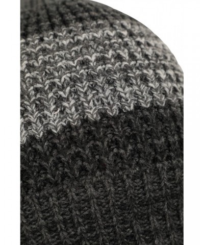 Two-Tone Melange Mens Thermal Beanie Charcoal $14.99 Accessories