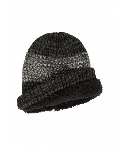 Two-Tone Melange Mens Thermal Beanie Charcoal $14.99 Accessories