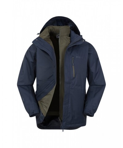 Bracken Extreme 3 in 1 Mens Waterproof Jacket Indigo $82.49 Jackets