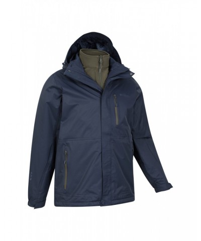 Bracken Extreme 3 in 1 Mens Waterproof Jacket Indigo $82.49 Jackets