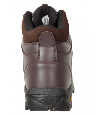 Latitude Extreme Mens Leather Waterproof Hiking Boots Brown $46.80 Footwear