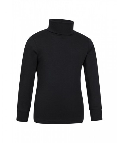 Meribel Kids Cotton Turtle Neck Top Black $10.39 Base Layers