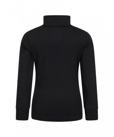 Meribel Kids Cotton Turtle Neck Top Black $10.39 Base Layers