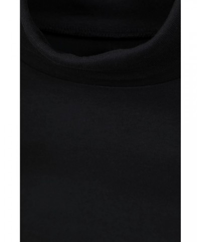 Meribel Kids Cotton Turtle Neck Top Black $10.39 Base Layers