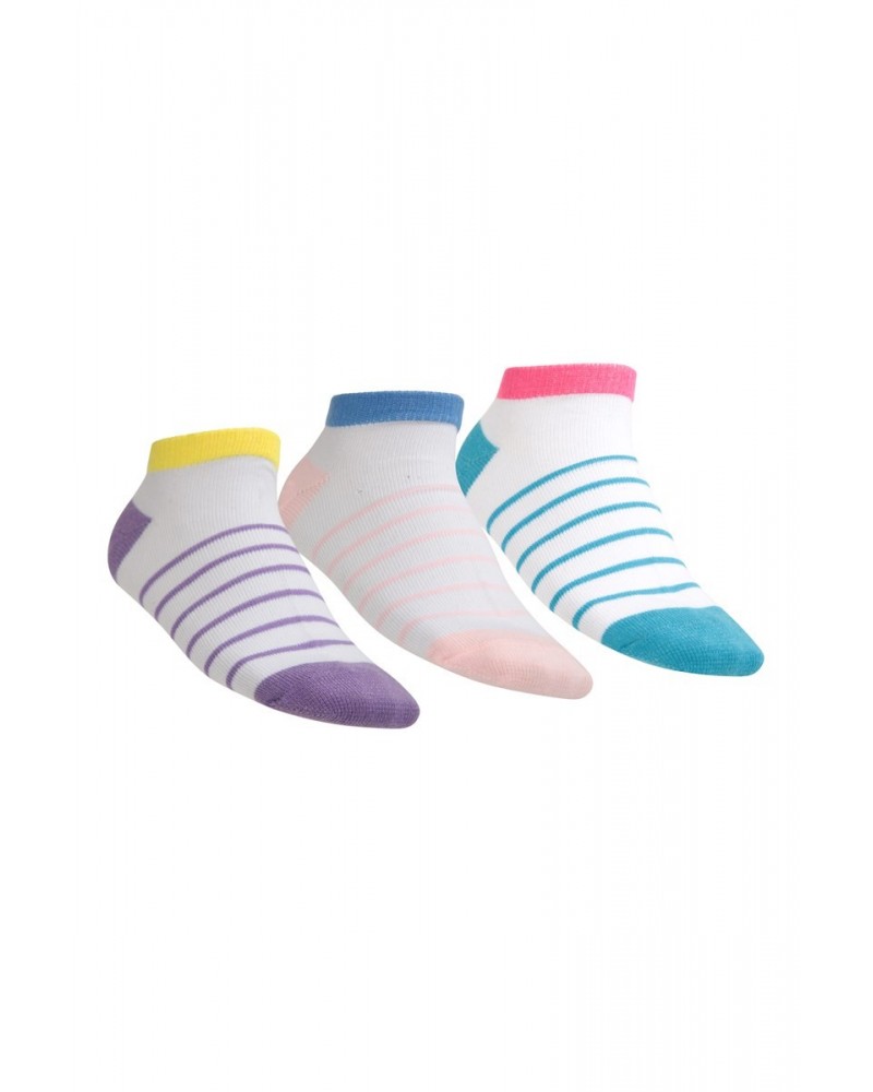 Striped Kids Sneaker Socks Multipack Teal $8.99 Accessories