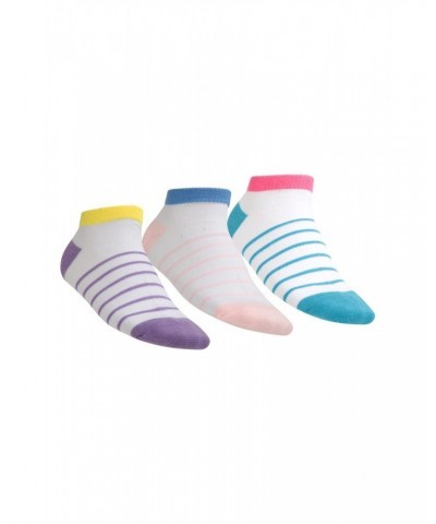 Striped Kids Sneaker Socks Multipack Teal $8.99 Accessories