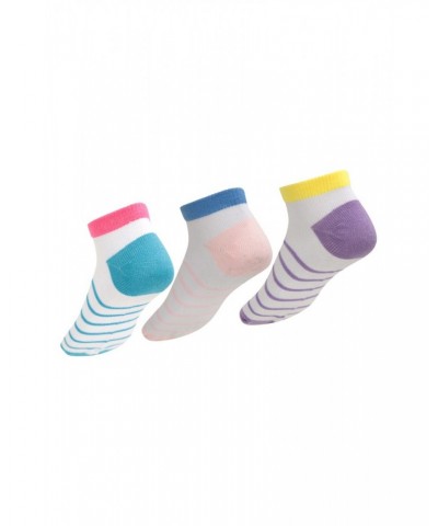 Striped Kids Sneaker Socks Multipack Teal $8.99 Accessories