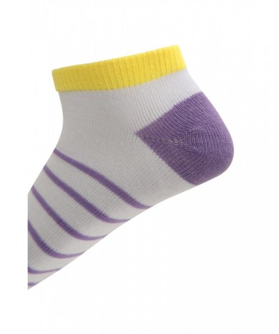 Striped Kids Sneaker Socks Multipack Teal $8.99 Accessories