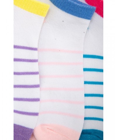 Striped Kids Sneaker Socks Multipack Teal $8.99 Accessories