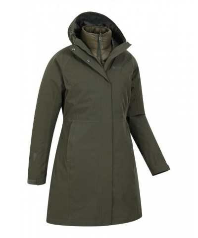 Alaskan Womens Long 3 in 1 Jacket Khaki $68.00 Jackets