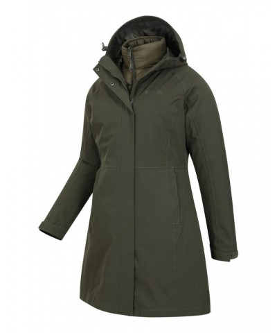 Alaskan Womens Long 3 in 1 Jacket Khaki $68.00 Jackets