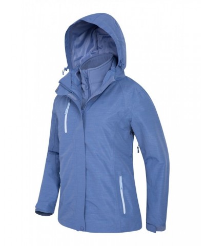 Bracken Melange Womens 3 in 1 Jacket Denim $54.99 Jackets