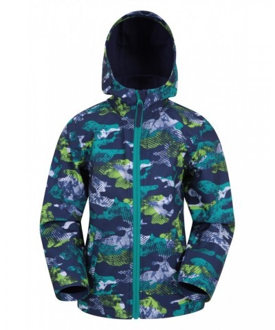 Exodus Kids Printed Water Resistant Softshell Blue $15.36 Jackets