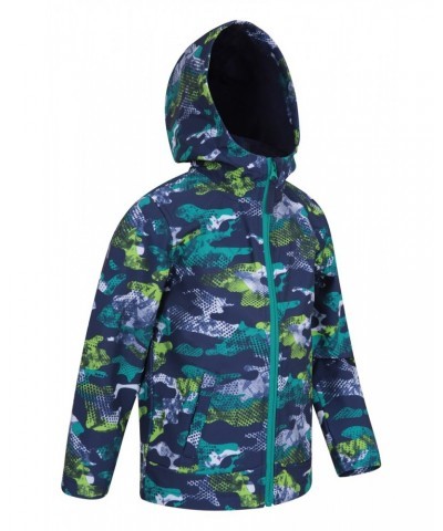 Exodus Kids Printed Water Resistant Softshell Blue $15.36 Jackets