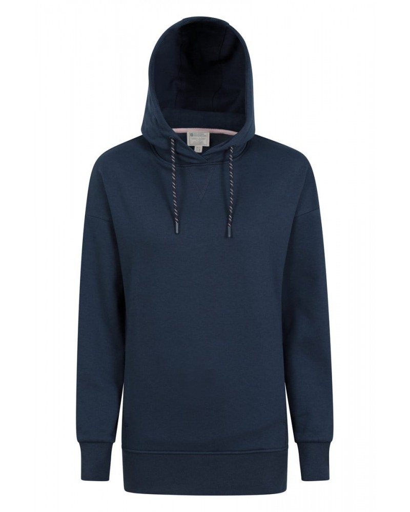 Solo Womens Longline Hoodie Navy $25.64 Tops