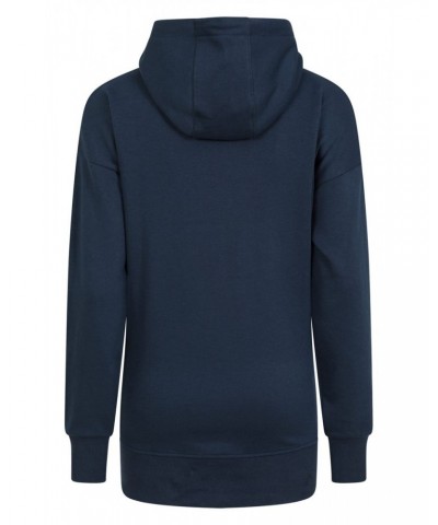 Solo Womens Longline Hoodie Navy $25.64 Tops