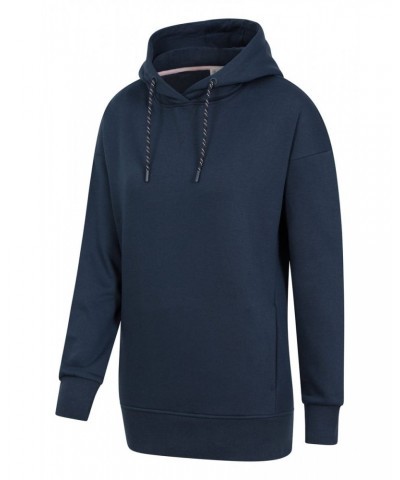 Solo Womens Longline Hoodie Navy $25.64 Tops