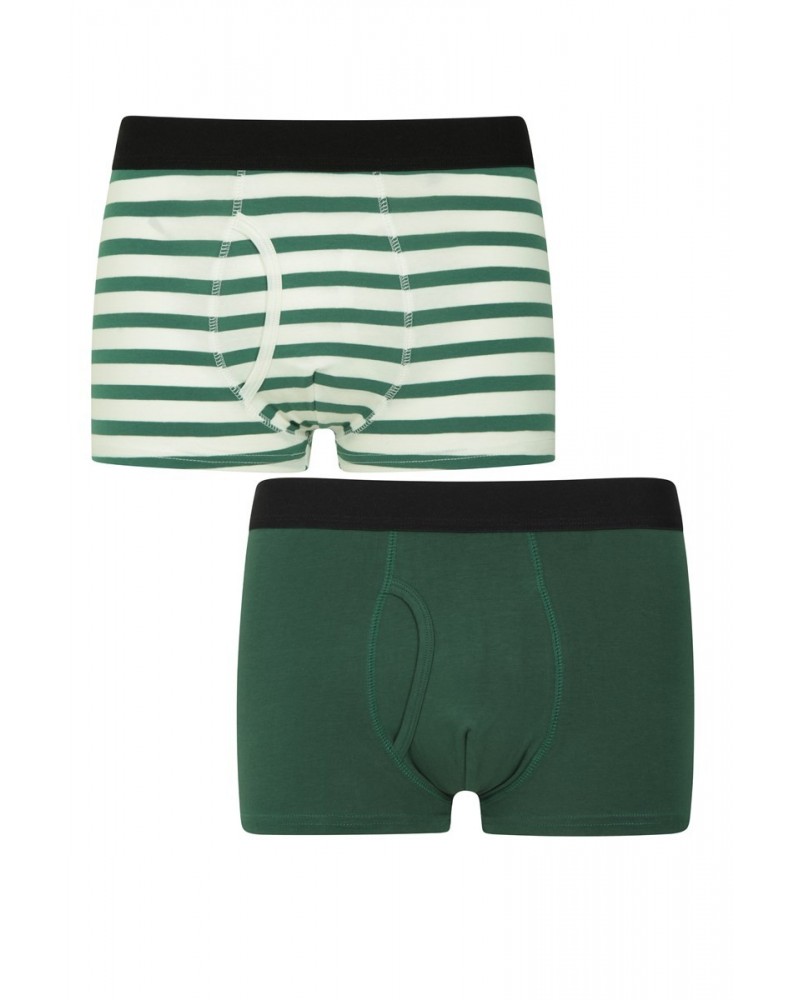 Mens Striped Boxers - Multipack Green $17.39 Loungewear