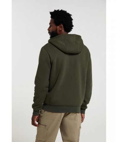 Dalton Mens Sherpa Lined Hoodie Dark Khaki $24.00 Tops