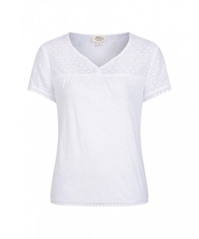 Naples Embroidered Womens Top Cream $17.15 Tops