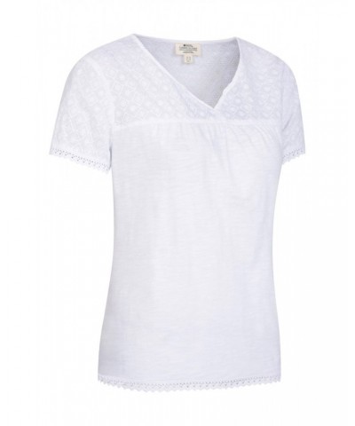 Naples Embroidered Womens Top Cream $17.15 Tops