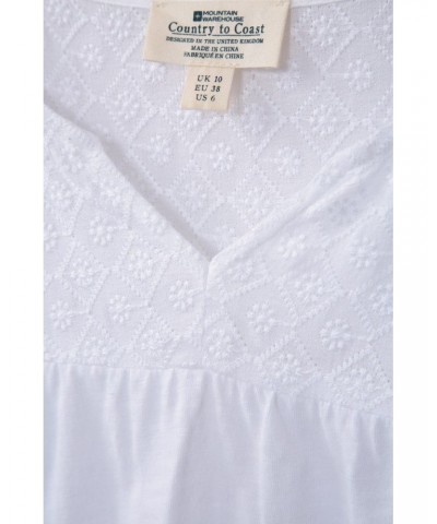 Naples Embroidered Womens Top Cream $17.15 Tops