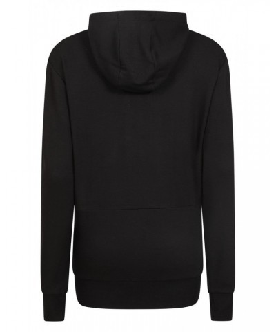 Womens Bamboo Rich Half-Zip Hoodie Black $28.08 Active