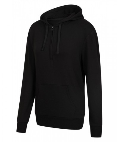 Womens Bamboo Rich Half-Zip Hoodie Black $28.08 Active