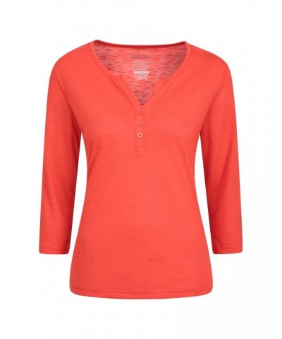 Paphos Womens Quick-Dry UV Button Top Orange $16.50 Tops