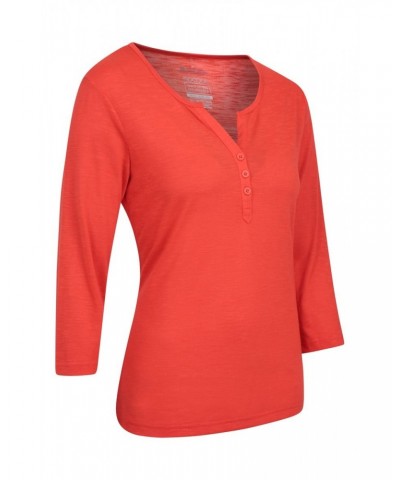 Paphos Womens Quick-Dry UV Button Top Orange $16.50 Tops