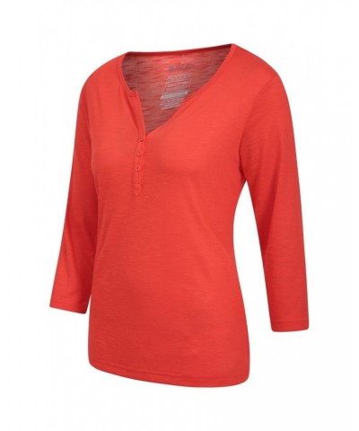 Paphos Womens Quick-Dry UV Button Top Orange $16.50 Tops