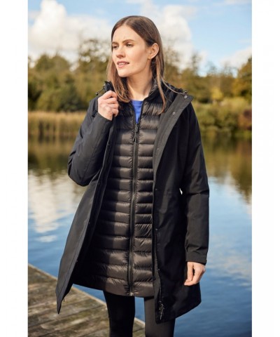 Alaskan Womens Long 3 in 1 Jacket Jet Black $83.30 Jackets