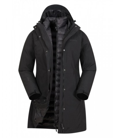 Alaskan Womens Long 3 in 1 Jacket Jet Black $83.30 Jackets